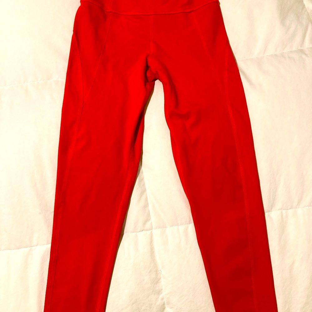 Girlfriend Collective High-Rise ankle length tart orange xs leggings